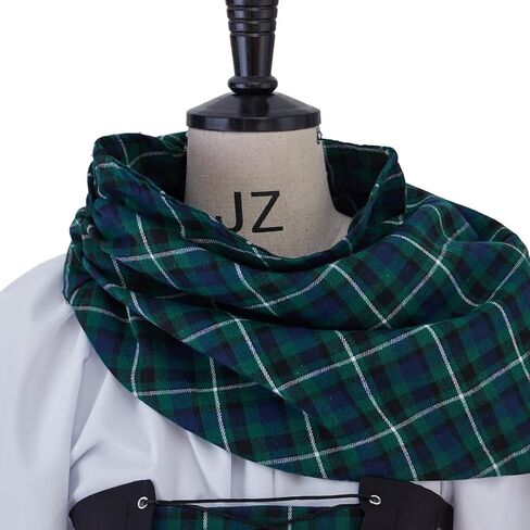 Saniplaycos Traditional Scottish Plaid Dress Highland Renaissance Costume Reenactment Christmas Gown Retro Tartan Dress in Saudi Arabia