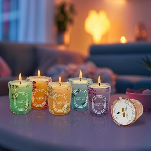 Scented Candles Gift Set of 6 Pack, Glass Jar Candles for 6 Scented, Long Lasting Soy Wax Aromatherapy Candle Set, Best Gifts with Gift Box for Every One in Saudi Arabia