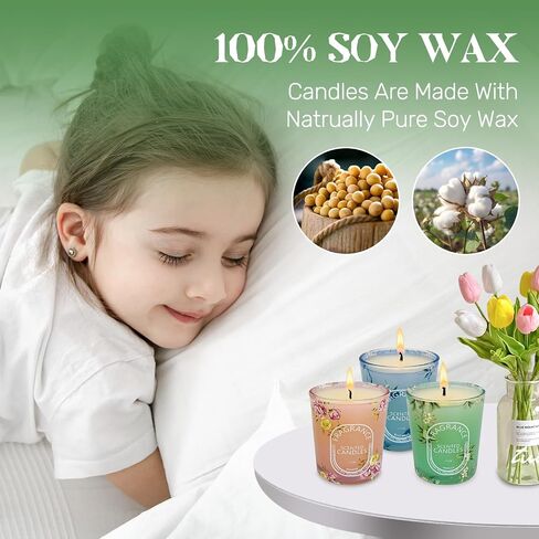 Scented Candles Gift Set of 6 Pack, Glass Jar Candles for 6 Scented, Long Lasting Soy Wax Aromatherapy Candle Set, Best Gifts with Gift Box for Every One in Saudi Arabia
