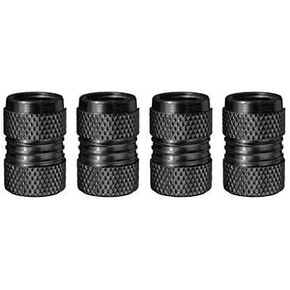 Set of 4 Space Black Valve Caps Made with Aluminum Alloy with O Rubber Ring, Universal Stem Covers for Cars, SUVs, Bike and Bicycle, Trucks, Motorcycles, Airtight Seal Dust Proof in Saudi Arabia