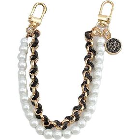 سلسلة محفظة لؤلؤية بمقبض قصير وسلسلة كتف بديلة وحزام معدني in Kuwait