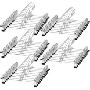 NORTHERN BROTHERS Pants Hangers with Clips 20 Pack, Adjustable Skirt Hangers for Women Metal Pants Hangers for Jeans in Kuwait