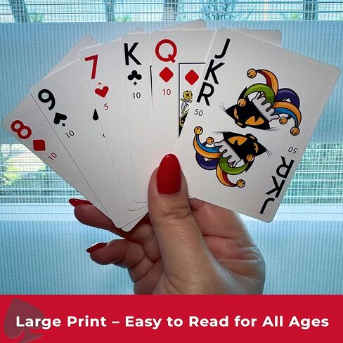 مجموعة ألعاب Canasta Deluxe - لعبة البطاقات الكلاسيكية للبالغين والأسرة ، وهي هدية مثالية للمتعة الحنين إلى لاعبين أو أكثر in Kuwait