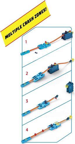 مجموعة مسار سيارة Hot Wheels ، مسار Builder Multi Loop Box Playset & 1:64 Scale Car ، 10 أقدام من المكونات والموصلات لإنشاء عمليات التصميم والتخزين in Saudi Arabia