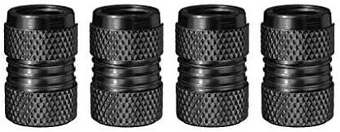 Set of 4 Space Black Valve Caps Made with Aluminum Alloy with O Rubber Ring, Universal Stem Covers for Cars, SUVs, Bike and Bicycle, Trucks, Motorcycles, Airtight Seal Dust Proof in Saudi Arabia