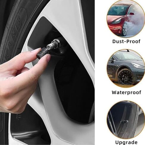 4 Pcs Tire Valve Stem Caps for Jaguar All Models, Valve Tire Dust Covers Metal Alloy Car Tires Valve Caps, Corrosion Resistant, Car Accessories, C-Red in Saudi Arabia