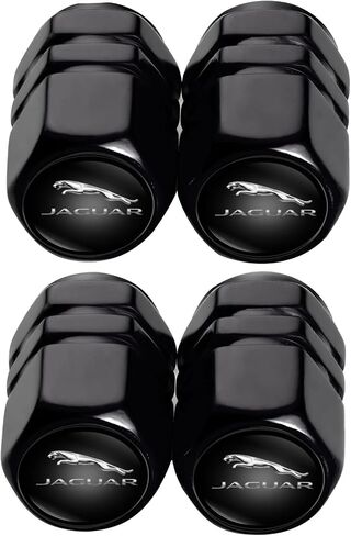 4 Pcs Tire Valve Stem Caps for Jaguar All Models, Valve Tire Dust Covers Metal Alloy Car Tires Valve Caps, Corrosion Resistant, Car Accessories, C-Red in Saudi Arabia
