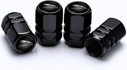 4 Pcs Tire Valve Stem Caps for Jaguar All Models, Valve Tire Dust Covers Metal Alloy Car Tires Valve Caps, Corrosion Resistant, Car Accessories, C-Red in Saudi Arabia
