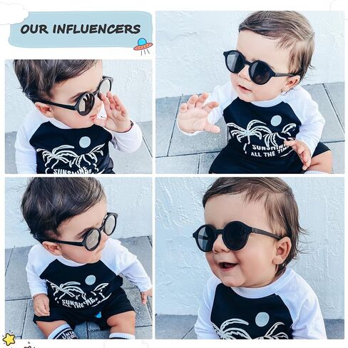 SOJOS Baby Polarized Sunglasses with Strap Round UV400 Protection Toddler Girls Boys Age 0-24 Months SK5613A in Saudi Arabia