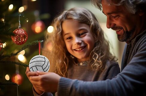 Volleyball Ornaments for Christmas Tree Decorations - Volleyball Christmas Ornament 2025 - Sport Ornament Volleyball Gifts for Teen Girls Player Coach Boy Women Kids Boy Volleyball Teams in Kuwait