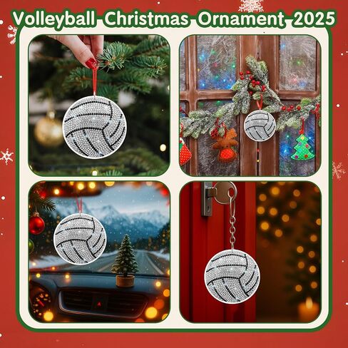 Volleyball Ornaments for Christmas Tree Decorations - Volleyball Christmas Ornament 2025 - Sport Ornament Volleyball Gifts for Teen Girls Player Coach Boy Women Kids Boy Volleyball Teams in Kuwait