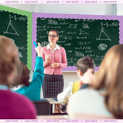 Zhanmai 6 Rolls Classroom Bulletin Board Decoration, 98.5 ft Glitter Scalloped Border Trim Bulletin Board Rolls Border for School, Classroom Office Party Wall Holiday Decoration(Colorful Color) in Kuwait