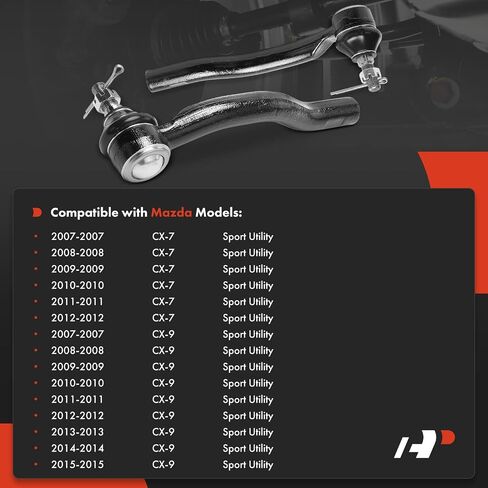 A-Premium 2 x Front Outer Tie Rod Ends, Compatible with Mazda CX-9 CX9 2007-2015, CX-7 CX7 2007-2012, Sport Utility in Saudi Arabia