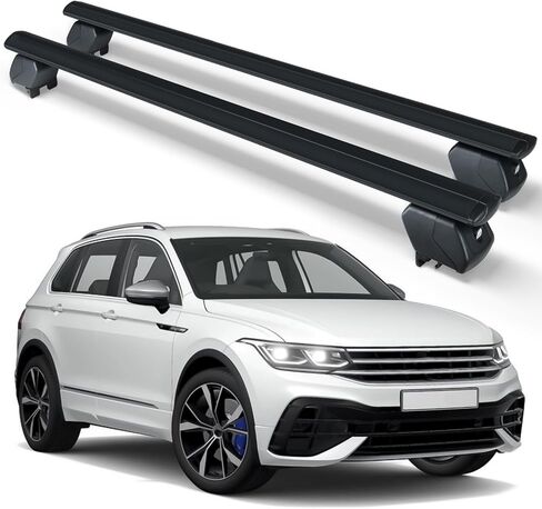 Roof Rack Cross Bars Heavy Duty 300 LBS Compatible with 2018-2025 Volkswagen VW Tiguan with Side Rails, Lockable & Adjustable Cargo Carrier Crossbars Rooftop Luggage in Saudi Arabia