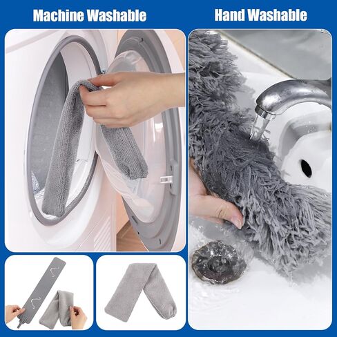 منفضة ريش مع عمود طويل قابل للتعديل 30-100 بوصة، منفضة ريش قابلة للتمديد لتنظيف مروحة السقف والأثاث والستائر والأثاث in Kuwait