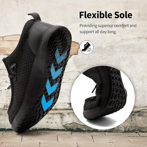 Steel Toe Shoes for Men Work Slip On Safety Shoes Wide Toe Walking Loafers Puncture Proof Construction Sneakers Lightweight Comfortable in Kuwait