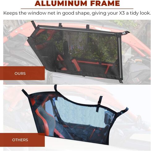 KEMIMOTO X3 Window Nets Upper Door Window Screen Compatible with 2017-2025 Can Am Maverick X3 & Max OEM Replace #715004694 in Saudi Arabia