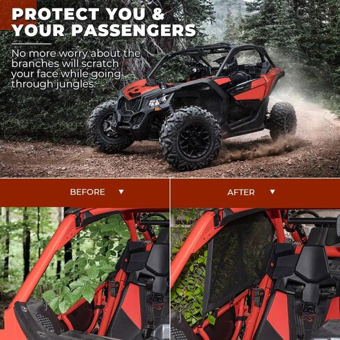 KEMIMOTO X3 Window Nets Upper Door Window Screen Compatible with 2017-2025 Can Am Maverick X3 & Max OEM Replace #715004694 in Saudi Arabia