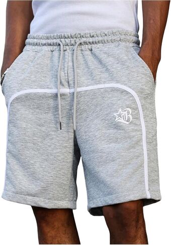 GORGLITTER Men's Gym Workout Shorts Graphic Running Athletic Straight Leg Casual Track Shorts Summer Vacation in Saudi Arabia