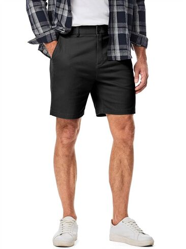 Men's Golf Shorts Classic-fit 8" Stretch Flat Front Hybrid Stretch Dress Casual Work Shorts with Pockets in Saudi Arabia