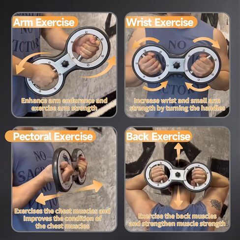 Burn Machine 12 Pound Arm Workout Appliances 360 Degree Rotatable Forearm Exerciser Resistance Adjustable Multi-Functional Rotational Trainer Grip Strength Trainer for Home and Gym Workouts. in Kuwait