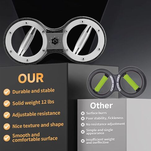 Burn Machine 12 Pound Arm Workout Appliances 360 Degree Rotatable Forearm Exerciser Resistance Adjustable Multi-Functional Rotational Trainer Grip Strength Trainer for Home and Gym Workouts. in Kuwait