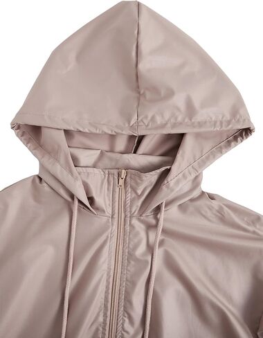 Verdusa Women's Zip Up Lightweight Windbreaker Jacket Sport Casual Hoodie Outerwear with Pockets in Saudi Arabia