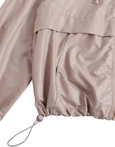 Verdusa Women's Zip Up Lightweight Windbreaker Jacket Sport Casual Hoodie Outerwear with Pockets in Saudi Arabia