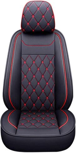 frperce Leather Car Seat Covers Full Set Car Seat Cushion Covers Protector Compatible with 2007-2021 Silverado GMC Sierra 1500（Black） in Kuwait
