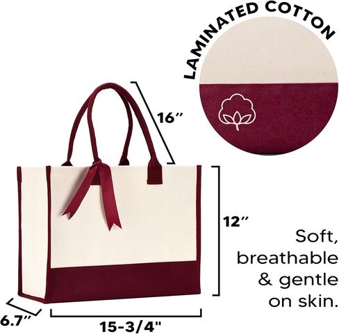 3 | 6 | 12 | 60 Pack Wedding Tote Bag with Bottom Board & Ribbon, 100% Cotton Gift Bag for Bridesmaids, Bridal Shower in Saudi Arabia