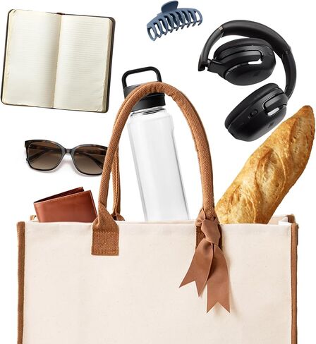 3 | 6 | 12 | 60 Pack Wedding Tote Bag with Bottom Board & Ribbon, 100% Cotton Gift Bag for Bridesmaids, Bridal Shower in Saudi Arabia