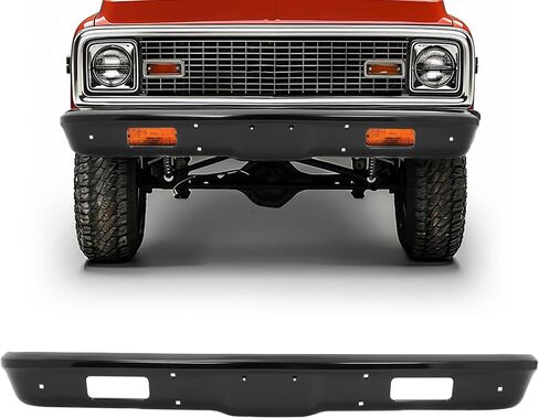KUAFU Front Bumper Face Bar Compatible with 1971 1972 Chevy Chevrolet Blazer C/K 10 20 30, GMC Jimmy C/K 15 25 35 1500 2500 3500 Pickup Suburban - Black Replacement for GM1002351 3990710 in Saudi Arabia