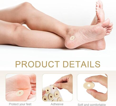 75pcs Corn Cushions, Corn Pads for Toes Latex Sponge Foot Callus Pads Self-Adhesive Foot Care Cushions Corn Protectors for Men Women Feet Toes (Round) in Kuwait