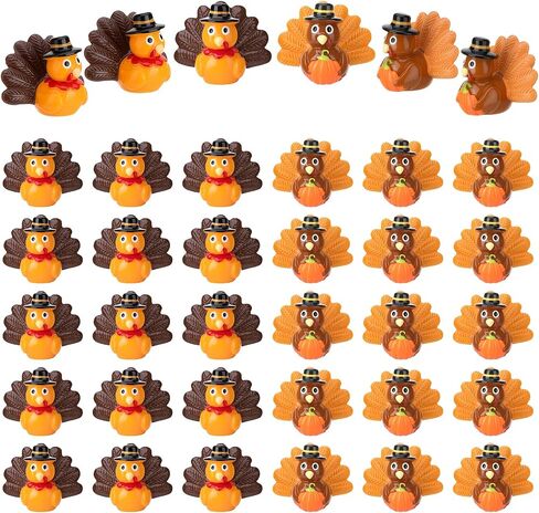 40 Pcs Thanksgiving Mini Resin Turkey Miniature Resin Turkey Figurines for Thanksgiving Decoration Ornaments Crafts Moss Landscape in Saudi Arabia