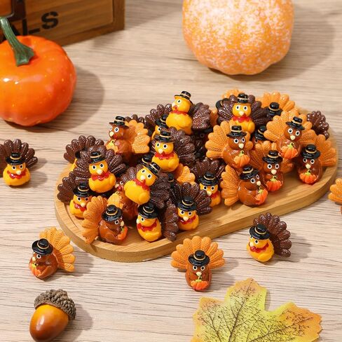 40 Pcs Thanksgiving Mini Resin Turkey Miniature Resin Turkey Figurines for Thanksgiving Decoration Ornaments Crafts Moss Landscape in Saudi Arabia
