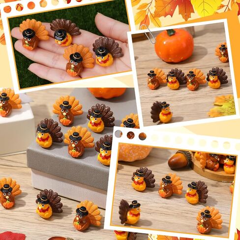 40 Pcs Thanksgiving Mini Resin Turkey Miniature Resin Turkey Figurines for Thanksgiving Decoration Ornaments Crafts Moss Landscape in Saudi Arabia