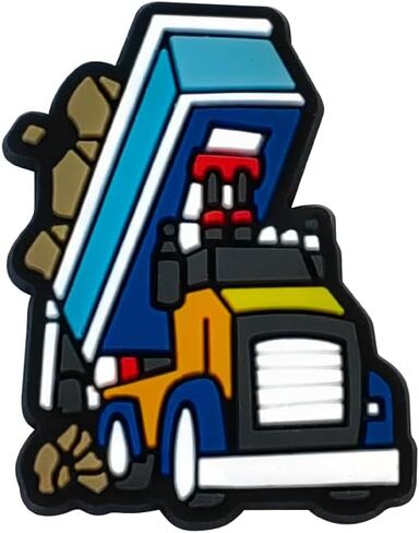20 PCS Construction Vehicle Shoe Decoration – Cute Truck & Excavator Croc Charms for Boys & Girls, Fun Sandal Accessories in Saudi Arabia
