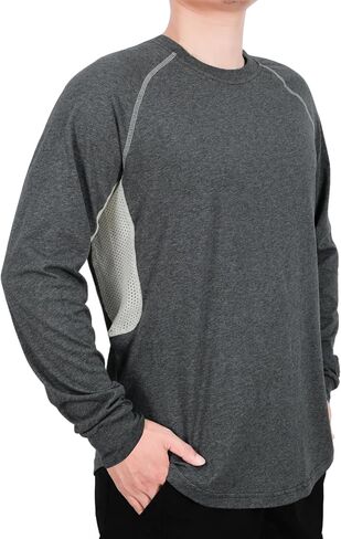 BOCOMAL FR Shirts for Summer Vented Mesh Loose Fit 4oz EX Lightweight Flame Resistant Base Layer CAT1 Crew Shirt in Saudi Arabia
