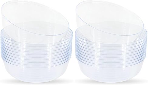 Blue Sky Edge Clear Bowls - 16 oz (10 Count) Disposable Round Plastic Bowls for Parties, Events & Special Occasions in Saudi Arabia