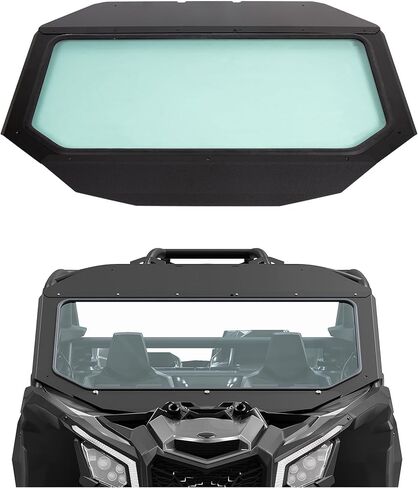 HECASA Full Glass Windshield and Sun Visor Compatible with 2017 2018 2019 2020 2021 2022 2023 Can Am Maverick X3 All Models in Saudi Arabia