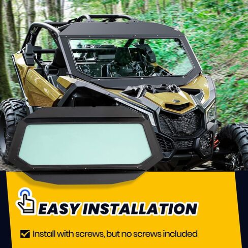 HECASA Full Glass Windshield and Sun Visor Compatible with 2017 2018 2019 2020 2021 2022 2023 Can Am Maverick X3 All Models in Saudi Arabia