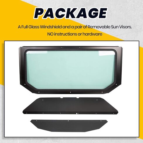 HECASA Full Glass Windshield and Sun Visor Compatible with 2017 2018 2019 2020 2021 2022 2023 Can Am Maverick X3 All Models in Saudi Arabia