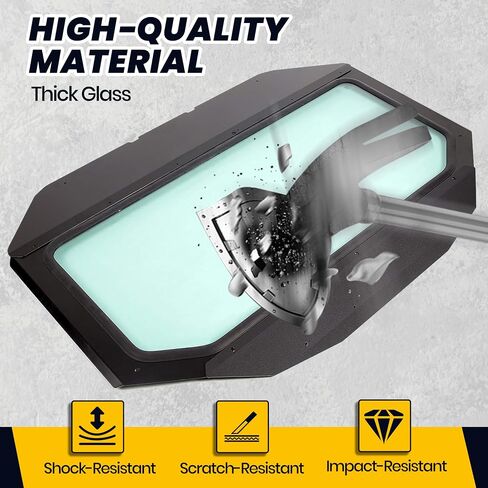 HECASA Full Glass Windshield and Sun Visor Compatible with 2017 2018 2019 2020 2021 2022 2023 Can Am Maverick X3 All Models in Saudi Arabia