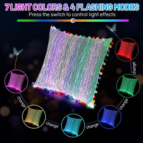 Throw Pillow Cover 18x18 Cushion Case LED Decorative Pillow Covers Square Outdoor Light up Pillowcase for Christmas Party in Saudi Arabia