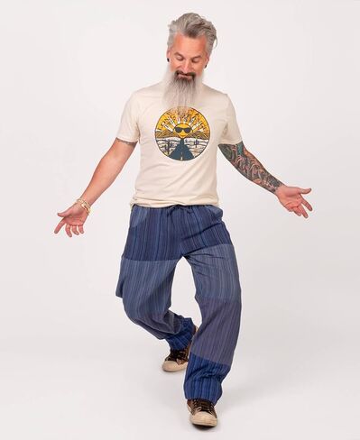 Soul Flower Men's Patchwork Pants, Patch Lightweight Casual Unisex Lounge Bottoms in Saudi Arabia