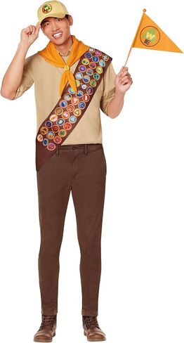Spirit Halloween Up Adult Russell Costume Kit | Officially Licensed | Disney | Pixar | Wilderness Explorer Outfit Multicolor in Saudi Arabia