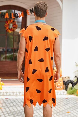 Arvilhill Mens 3 Pcs Caveman Costume Tunic Tie Bat Halloween Adult Party Outfits (M-4XL) in Saudi Arabia