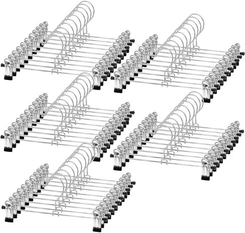 شماعات سراويل مع مشابك من نورثرن براذرز، 20 قطعة، شماعات تنورة قابلة للتعديل للنساء شماعات سراويل معدنية للجينز in Kuwait