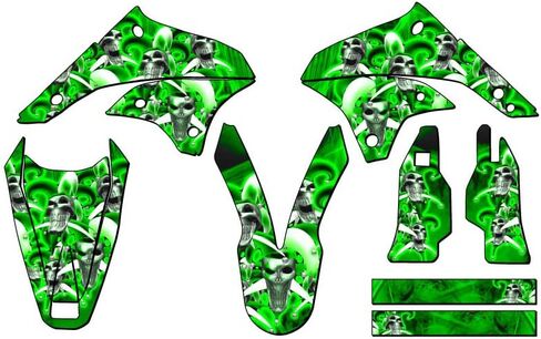 2008-2018 KLX 450 Jester Green Senge Graphics Complete Kit Compatible with Kawasaki in Saudi Arabia