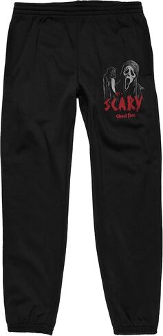 Bioworld Ghostface Scary Masked Characters Men's Black Jogger Pants in Saudi Arabia